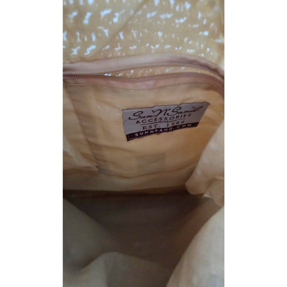 Vtg 80's Sand N Sun Natural Straw Tote Bag - Picture 2 of 8